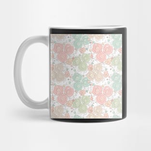 Floral seamless pattern with blooming roses Mug